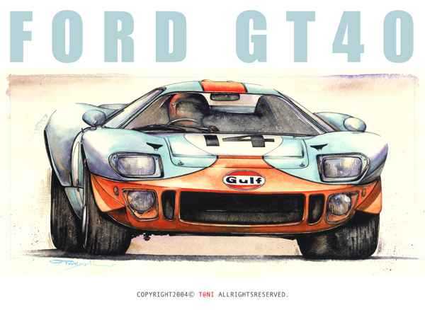 ford gt40 illustration