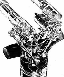 VTEC Valves and Cylinder Drawing