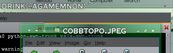 "drink" theme for Emerald window manager screenshot